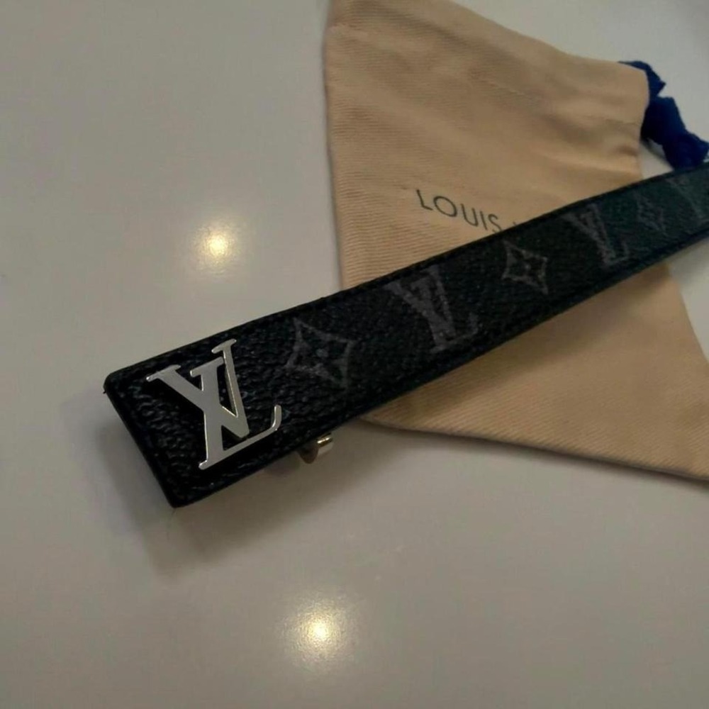 Louis Vuitton Black Leather Bracelet Men - Picture 6 of 8